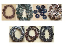 12 - 12mm Table-Cut Hibiscus Flowers, Czech Pressed Glass Beads - 7 Colors