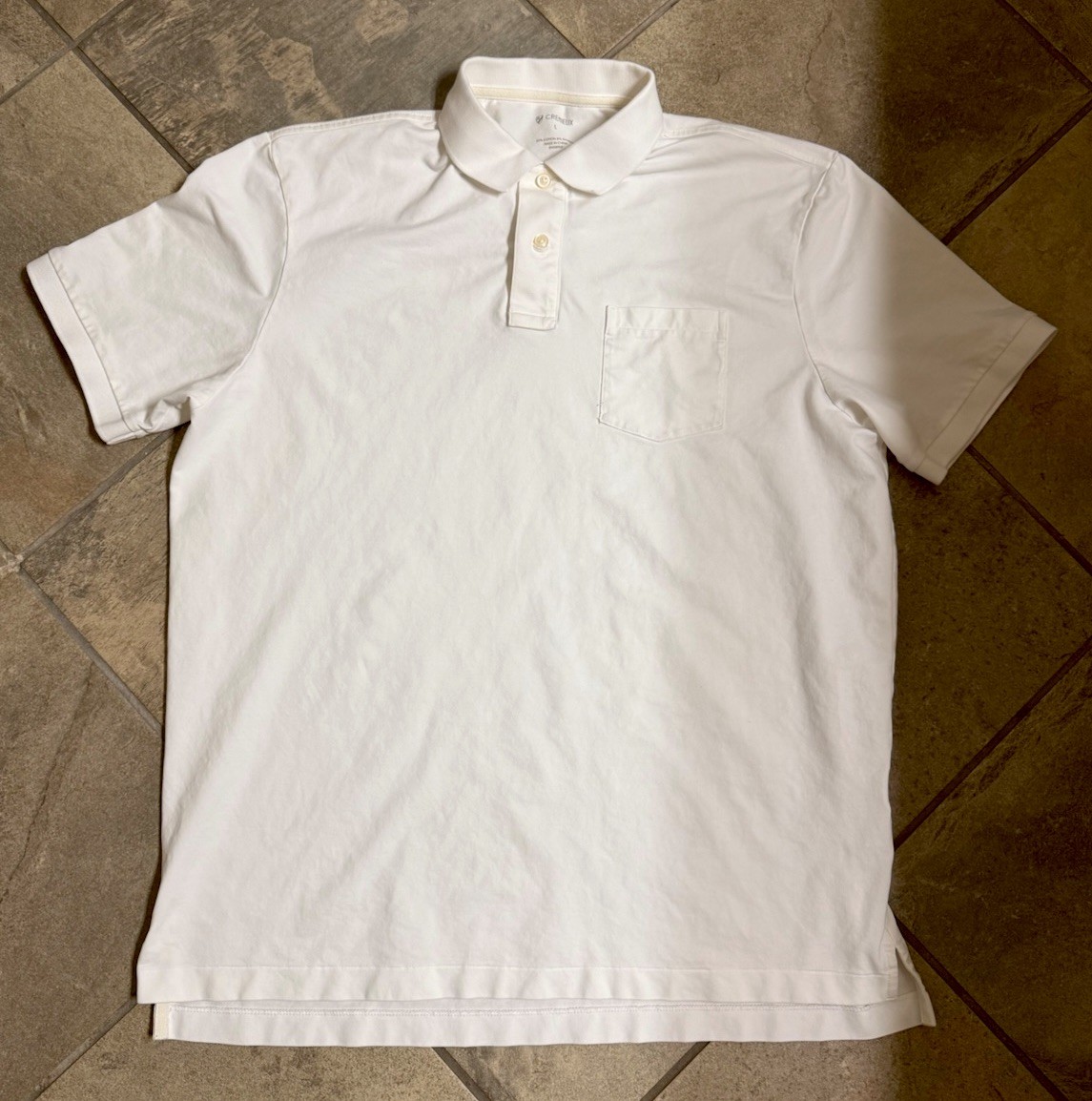 Daniel Cremieux Solid White Polo EUC Size Large - image 2