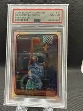 2006 Bowman Chrome Carmelo Anthony Refractor PSA 8 POP 1 Only 6 Higher