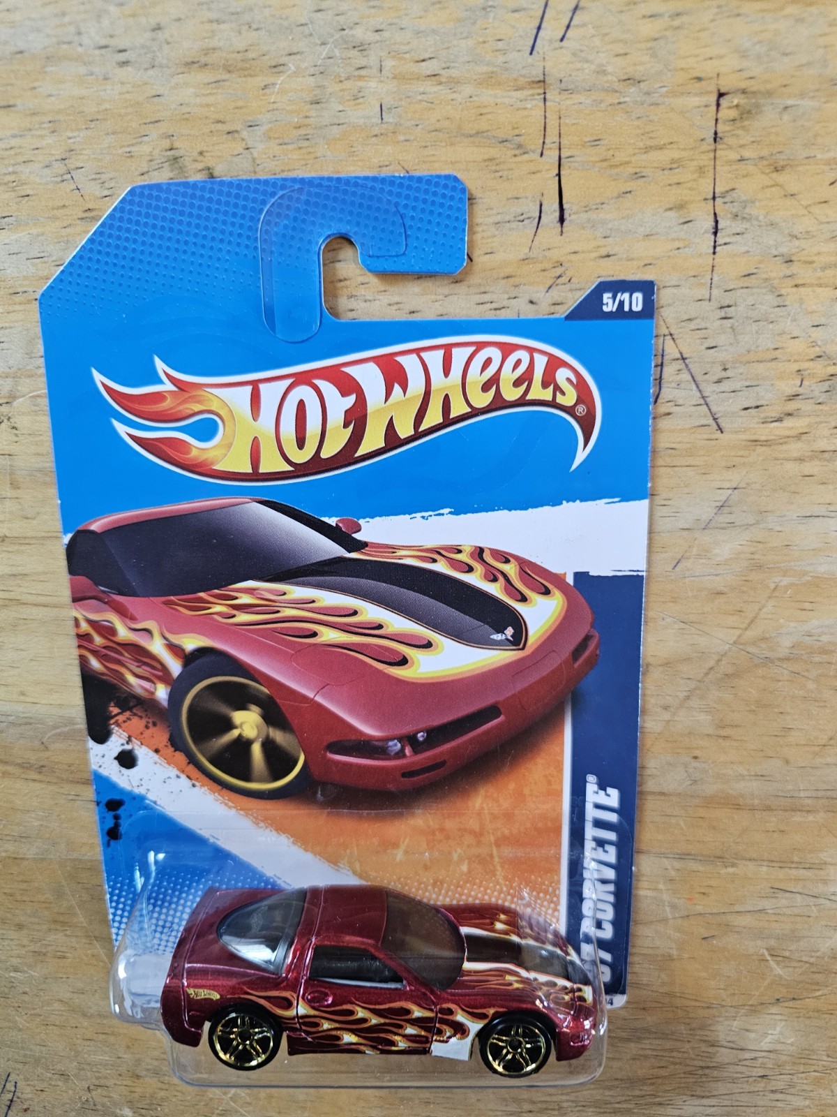 HOT WHEELS '97 CORVETTE, Red; 2011 Heat Fleet Series 5/10