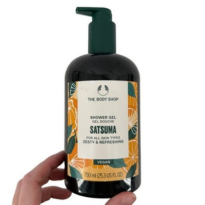 The Body Shop Satsuma Shower Gel 750 mL/25.3 fl oz Jumbo Pump Vegan Zesty New