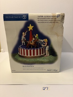 Dept 56 Merrily Round We Go Carousel Snow Village Collection #56.55183 READ!
