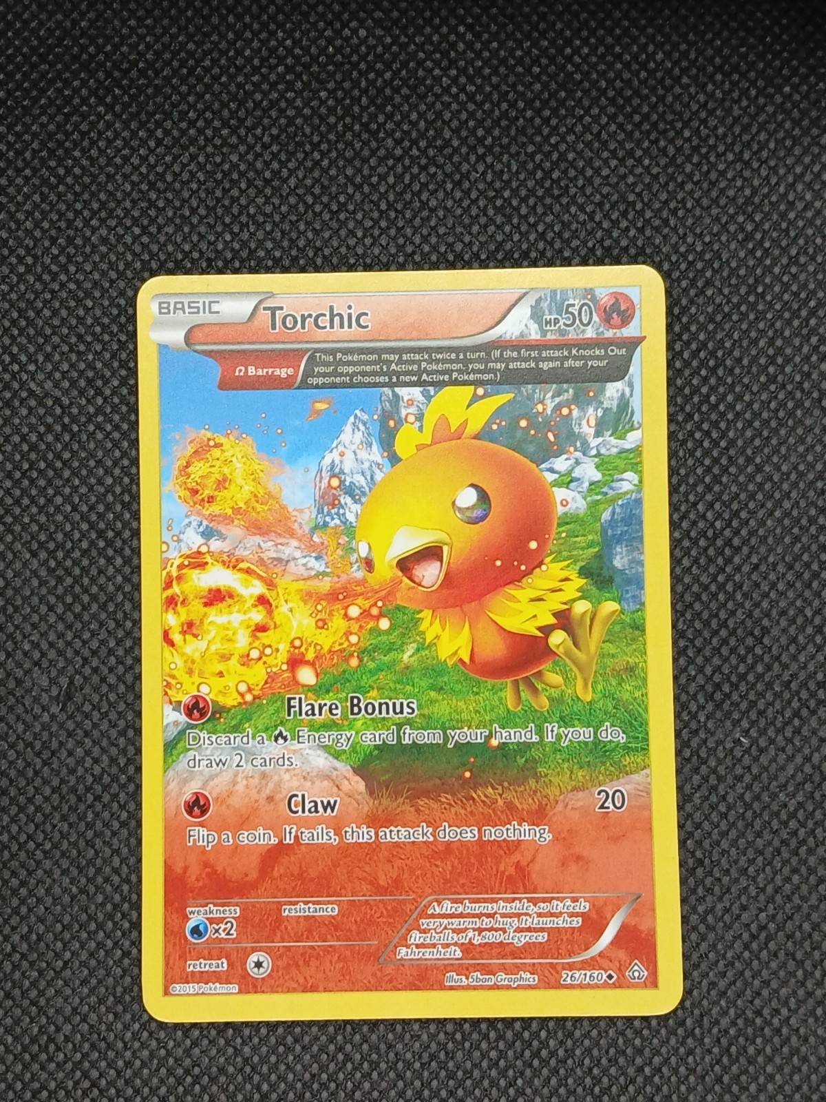 Torchic 26/160 Non Holo Pokemon Card TCG 2015 Primal Clash Near Mint