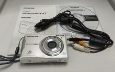 OLYMPUS FE-46 Silver Compact Digital Camera Tested Working Seller Japan