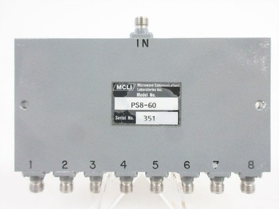 MCLI PS8-60 MICROWAVE COMMUNICATION LABORATORIES 8 WAY POWER DIVIDER - STRIPLINE