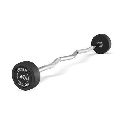 Mikolo Fixed Barbell, Pre-Loaded Weight EZ Curl Bar, PVC Barbell Weight Set f...