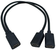 USB C Splitter Charge Cable,1 Feet USB Type C Female to 2 Dual Type C Female ...