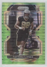 2021 Panini Prizm Rookie Neon Green Pulsar Prizm Payton Turner #379 Rookie RC