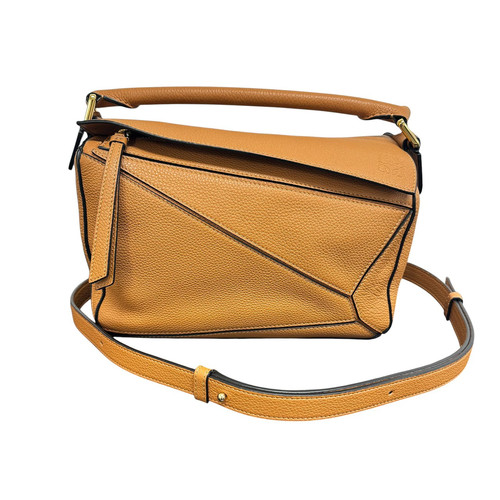 Women's Used LOEWE Puzzle Bag Small A510P60X41 2WAY Handbag Brown Gift wrapping