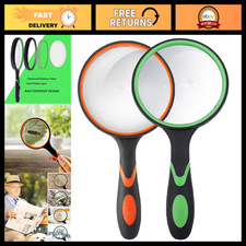 10X Handheld Magnifying Glass - 2PCS Large 100MM Reading Magnifier for Seniors