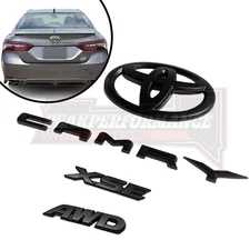 For 2018 - 2024 CAMRY XSE AWD MATTE BLACK OUT EMBLEM OVERLAY KIT (00016-32094)