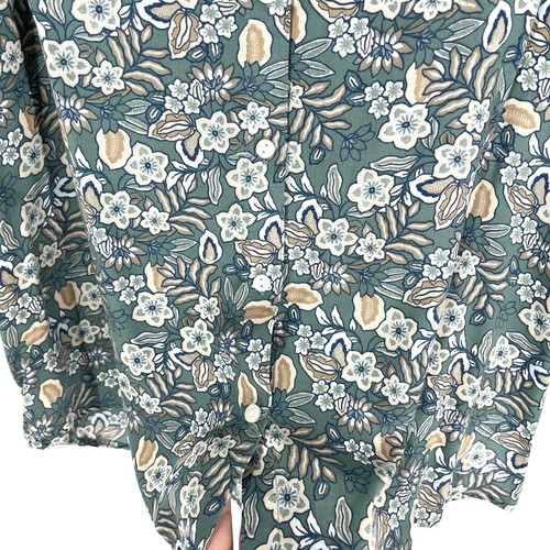 Lucky Brand Damen M Blumendruck Knopfleiste Kragen Shirt Cottagecore Boho - Bild 9 von 9