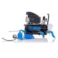 SGS 24 Litre Air Compressor & 5 Piece Air Tool Kit Set 5.5CFM 1.5HP Direct Drive