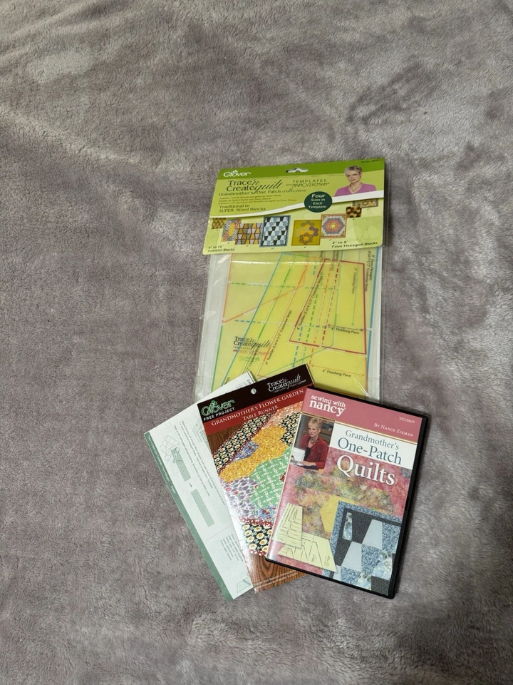 🎅🏻 Nancy Zieman Trace N Crear Abuelas Un Parche Edredón Plantillas y DVD Foto 2 de 3