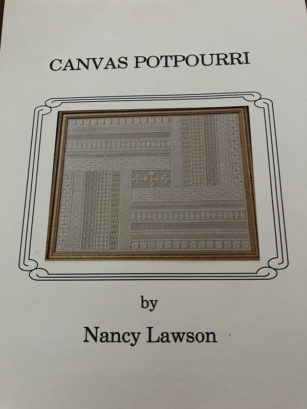 VTG 1991 Artisan Embroidery Needlepoint Pattern Nancy Lawson Canvas Potpourri