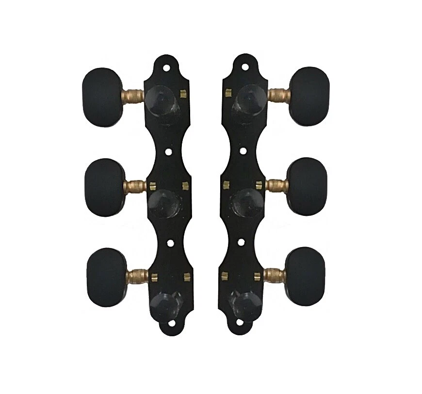VAN GENT CLASSICAL GUITAR MACHINE HEADS 400 BLACK BUTTONS AND ROLLERS - Image 4 of 4