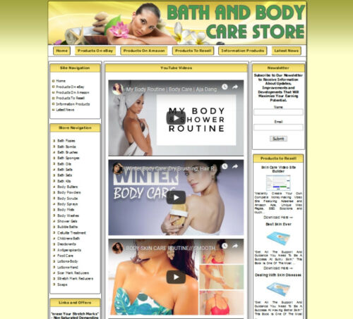 Nouveau site web d'affaires en ligne Bath and Body Store à vendre, nom de domaine gratuit - Photo 1/3