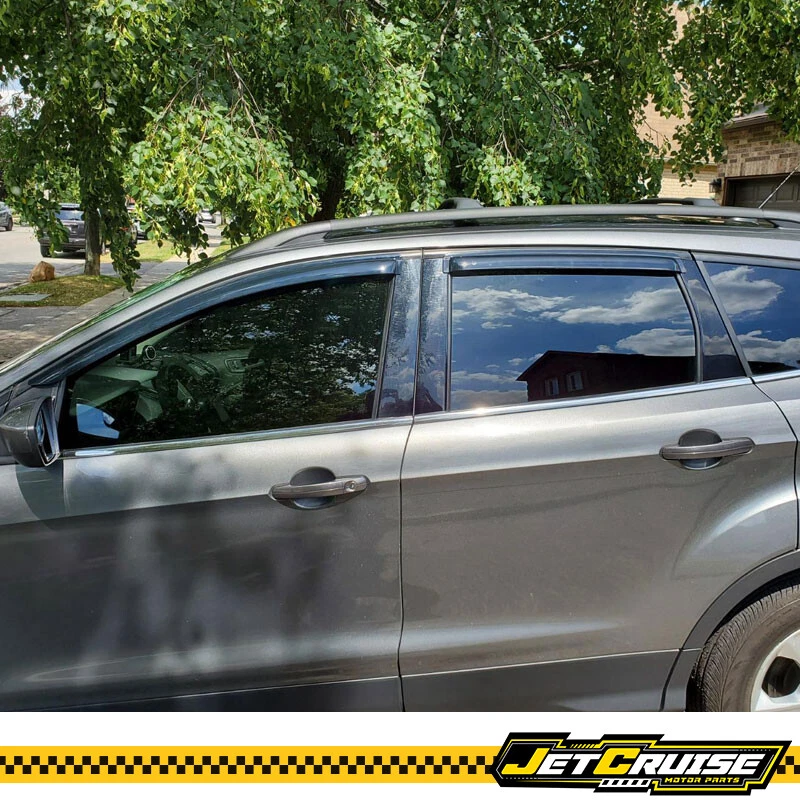 Fits 13-19 Ford Escape Acrylic Window Visors Rain Sun Guard Deflector 4Pcs Set - Image 2 of 4