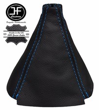 BLAU FADEN LEDER SCHALTMANSCHETTE SCHALTSACK F?R HYUNDAI SANTA FE 2001-2006