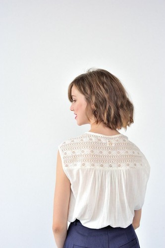 Des Petites Emakoko Top S T1 Women Casual Buttondown Sleeveless Blouse NWT 20678 - Picture 2 of 9