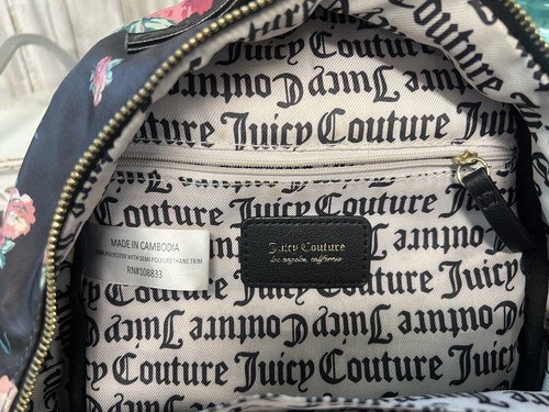Juicy Couture Mini Floral Roses Backpack Purse Hard To Find - Picture 5 of 9