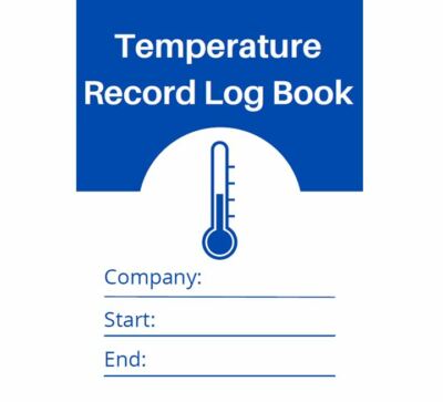 TEMPERATURAUFZEICHNUNG LOGBUCH A4 GRÖSSE / 6 MONATE DECKEL / KÜHL-GEFRIERKOMBINATION TEMPERATUR