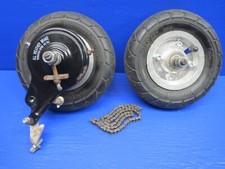 Razor Scooter Front And Rear Wheel Assembly, Chain, Axle, Brake. USED OEM. b17