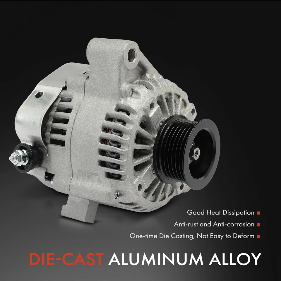 Alternador nuevo para Toyota Tundra 2003-2006 V8 4,7 L 80 amperios 12 V CW polea de 6 ranuras Foto 4 de 4