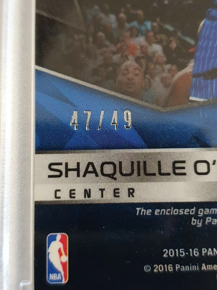 2015 Spectra Shaquille O'Neal #44PATCH BLUE HOLO /49 Game Worn Jersey - Rare - Image 3 of 4