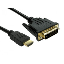 DVI to HDMI Cable (24+1) pin to HDMI Digital Lead) PC to HD TV 2m Gold