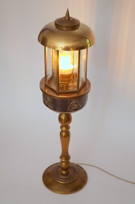 Unique Art Nouveau Table Lantern Table Lamp Brass Lamp ''RUE CARCANS'' Lamp