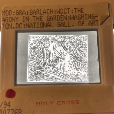 Ernst Barlach ''Agony In The Garden'' German Sculpture Art 35mm Glass Slide