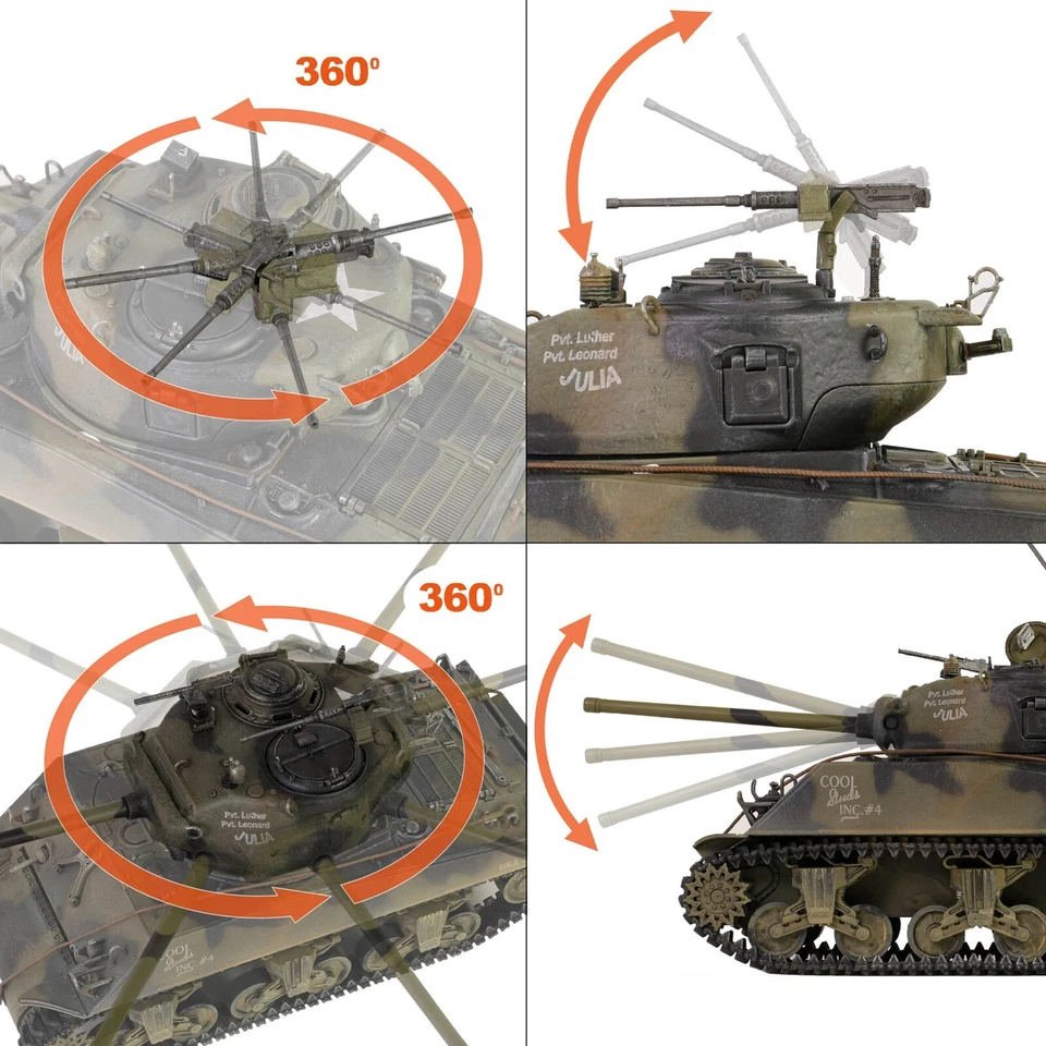 ForcesOfValor 1/32 912132C M4A3(76)W Sherman US Army 761 Tank Btn Black Panthers - Image 4 of 4