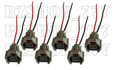 ✅6 High Impedance Female Fuel Injector Connectors Electrical Plug Pigtail