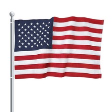 American US USA Flag 3x5FT Embroidered Nylon Brass Grommets DOUBLE SIDED 200D