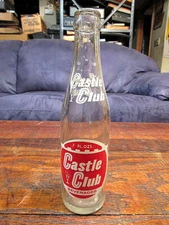 Vintage 1969 7oz ACL Castle Club Soda Pop Bottle New Castle PA