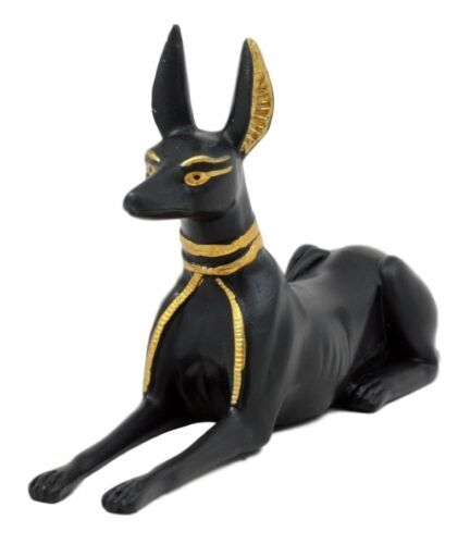 Ebros Ägyptischer Klassischer Gott Anubis Schakal Hund Figur 5,5"L Gottheit des Jenseits - Bild 6 von 10