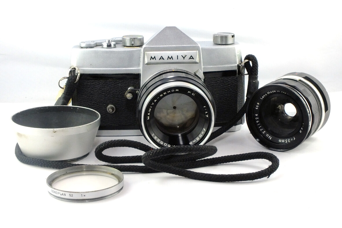 MAMIYA SEKOR F.C. 1.7/58 Prismat NP用 Mamiya Prismat NP 35mm SLR Film Camera with F.C. 58mm f/1.7