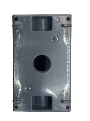 McMASTER CARR Outlet Box with 3 Connections,for 1 Device, 1/2 Trade Size,2-5/8 