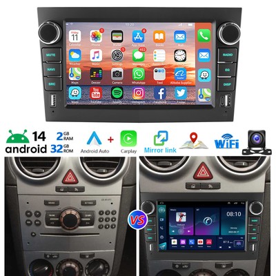 7'' Android14 Autoradio KAM GPS RDS FM Für Opel Astra H Corsa C D Vectra Meriva A