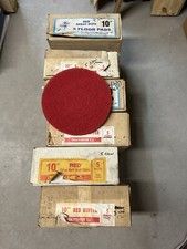Lot 24 Floor Maintainer Red Buffer Polyester Pads 10 inch, Buying The Lot $12.00