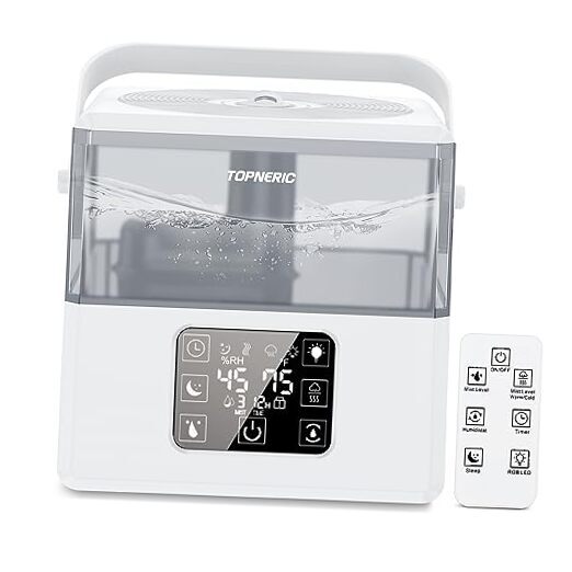  Humidifiers for Bedroom, 6L Cool&Warm Mist Humidifiers for Home Baby Nursery 