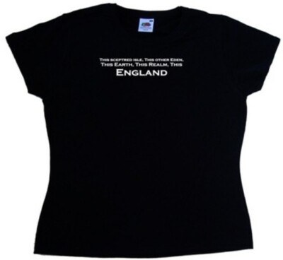 This England Patriotic Shakespeare Zitat Damen T-Shirt