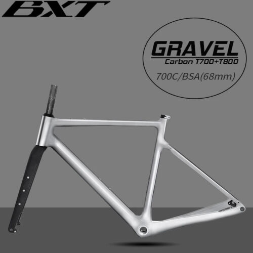 Carbon Gravel Bike Frame Internal Cable Road Bicycle Frameset Disc Brake - Picture 2 of 44