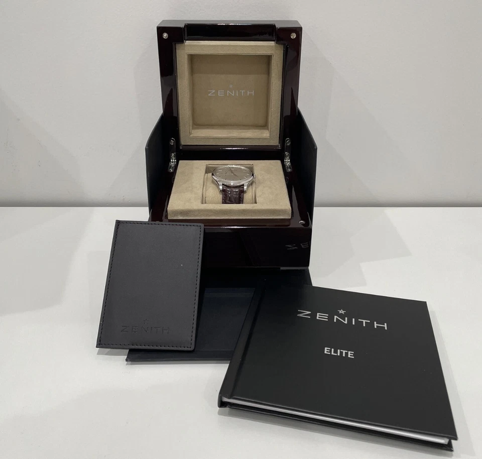 Reloj Zenith Elite Acero 40MM Hombre Caja Acero Papeles Reparado GARANTÍA de un año Foto 3 de 4