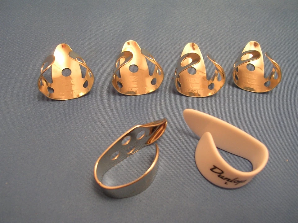 DUNLOP 6 PC FINGERPICK SET .020 W/2 THUMBPICKS-FOR GUITAR, DOBRO,BANJO,STEEL,ETC - Image 4 of 4