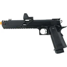Raven Hi-Capa Dragon 7 Gas Blowback Airsoft Pistol with Red Dot Sight - Black
