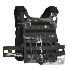 Tactical Ultra-light SPC Vest Plate Carrier + Front Flap + Cummerbund + Plates