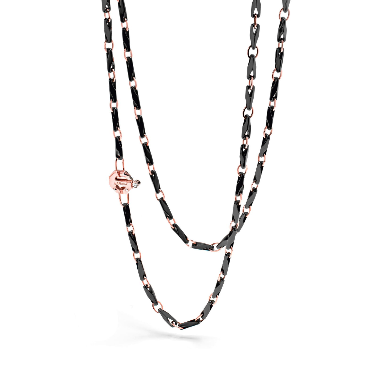 Мужское ожерелье BARAKA GC243281ROCN550002 Cyborg из керамики с золотом и бриллиантами 479990₽