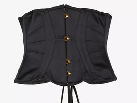 Agent Provocateur Damson Black Waspie Corset AP4 Large - Approx UK 10-12 NWOT